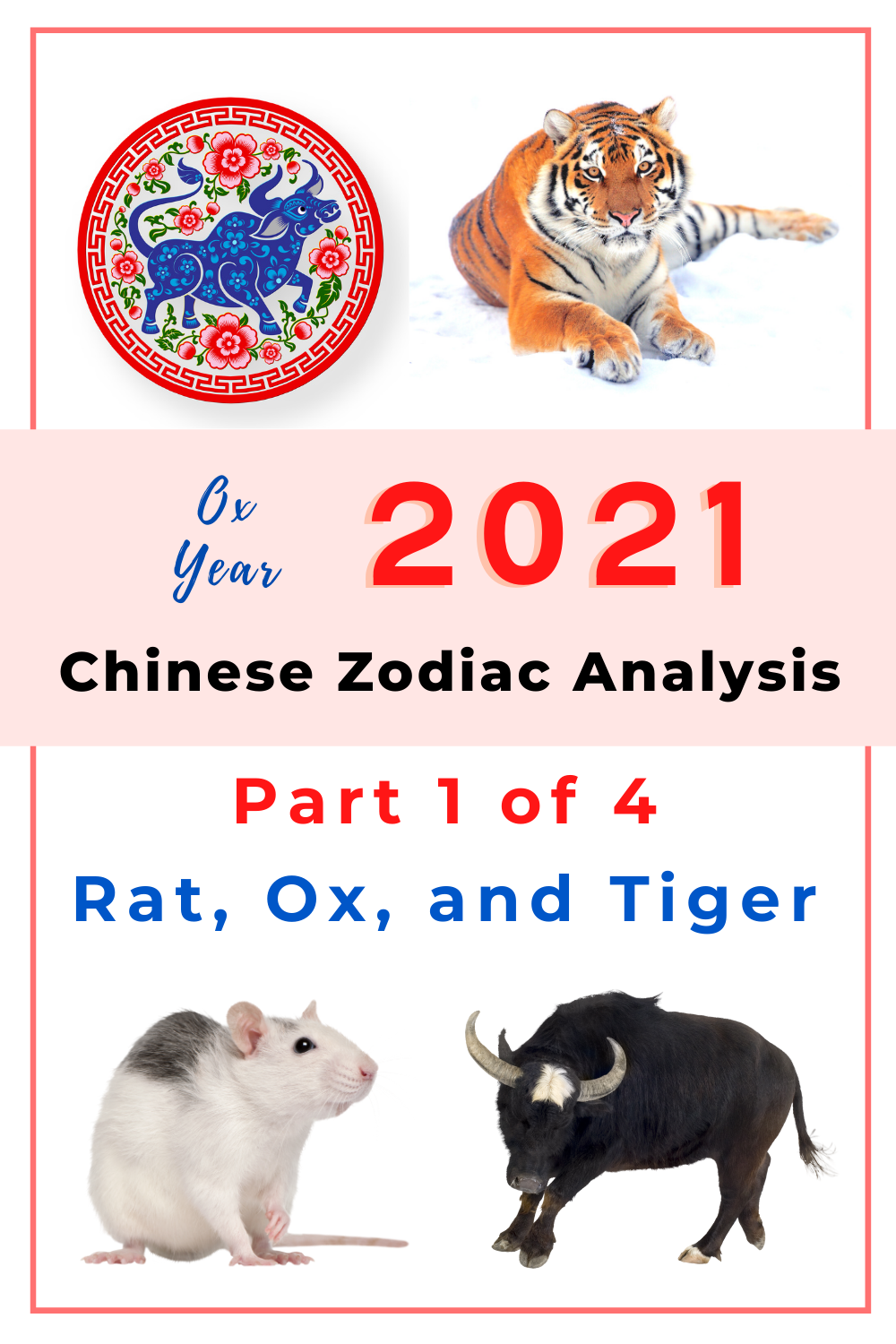 2021 Ox year Chinese Zodiac Analysis - Part 1 of 4: Rat, Ox, and